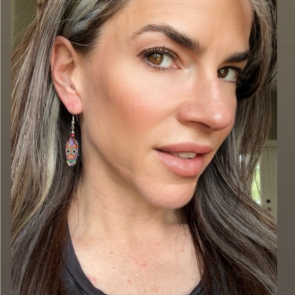 Sugar skull earrings - Picture 2 of 2